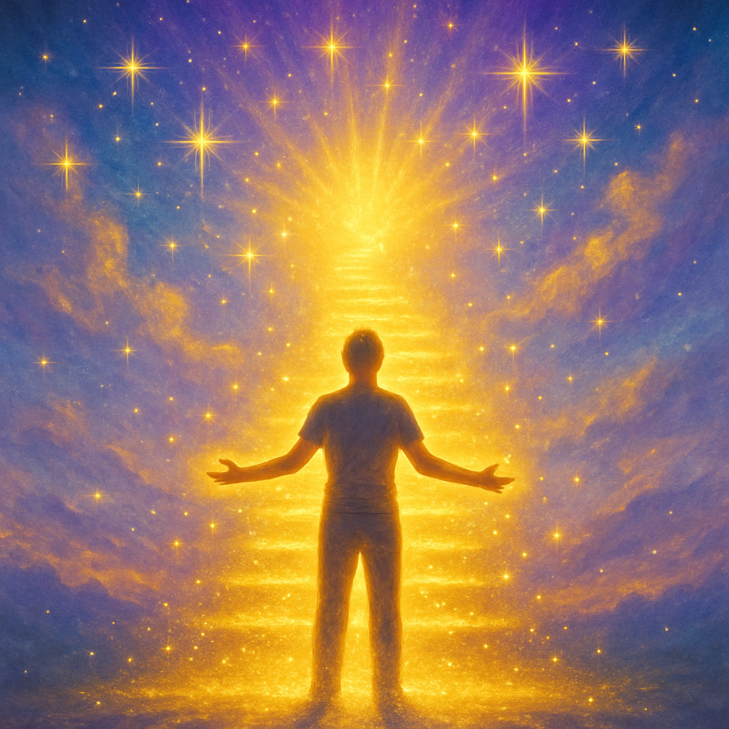 A man standing in front of a staircase - Abigail Mind Body Soul