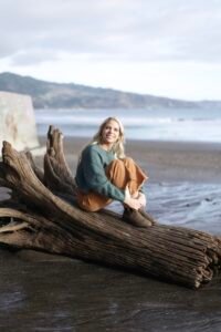 Abigail Sitting on a Beach